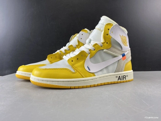1 Jordan AQ0818-149 Powder Yellow-Cone x White Off-White NRG Dark Air 0920